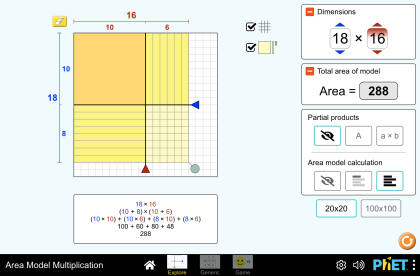 Modelo de Áreas: Multiplicación